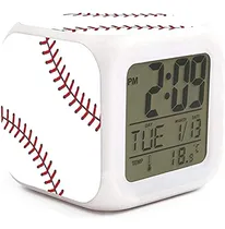 Comprar Despertador De Béisbol 7 Led Cambio De Color Despertador Dor