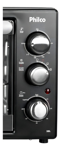 Horno eléctrico de encimera Philco PFE40P 38L negro