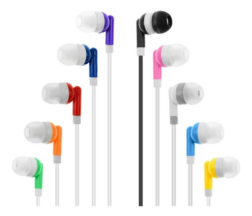 Auriculares Con Cable Osszit Varios Colores Paquete De 50