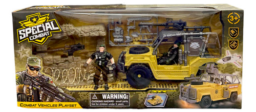 Muñecos Soldados Con Vehículos De Guerra Special Combat