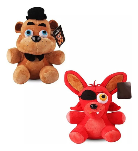 Set De 2 Peluches Five Nights At Freddys Animatronico 25cm