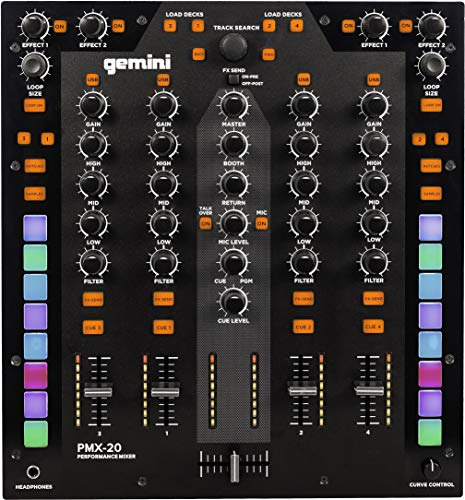 Mezclador De 4 Canales Gemini Pmx-20 Controlador De Dj Profe