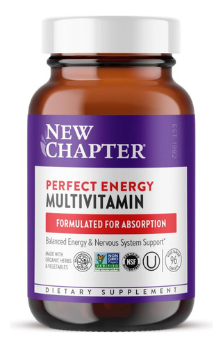 Multivitamínico De Energia Perfecta New Chapter 96 Tabletas