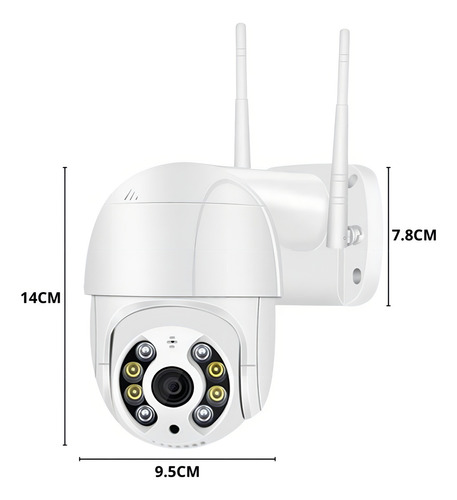 Cámara de seguridad iCSee A8 + Micro-SD 64gb Dome con resolución 2MP visión nocturna incluida color blanco