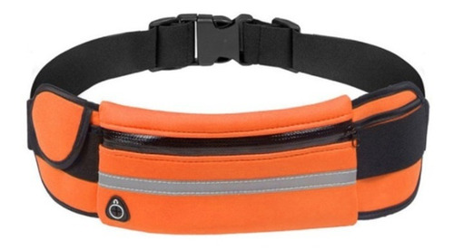 Delgada Cangurera Bolsa Deportiva Impermeable Unisex Color Naranja Fosforescente