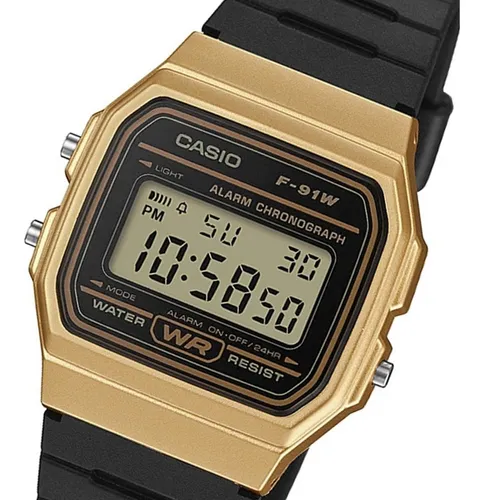 Casio Colección Reloj digital unisex F-91W, Negro