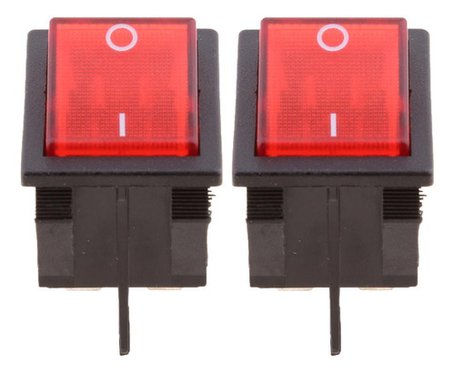 2x Interruptor Encendido / Apagado Con Roja Impermeable