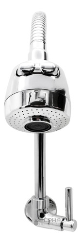 Torneira Para Pia Cozinha Tubo Flexível Parede Gourmet 02 Jatos Cor Cromado Marca Alpha Hidrometais