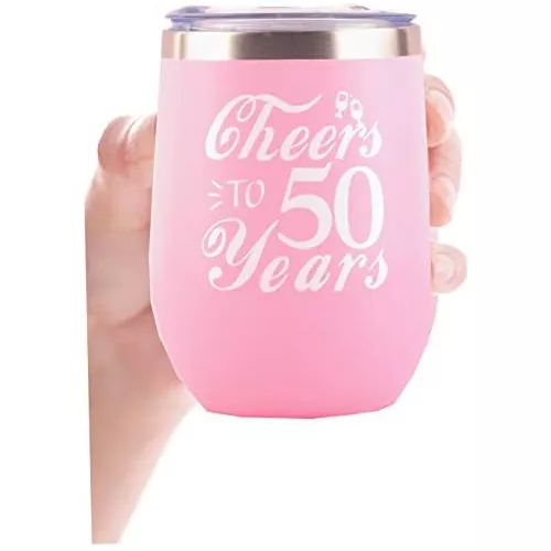  Regalos de cumpleaños 50 para mujeres, decoraciones de  cumpleaños 50 para mujeres, regalos de cumpleaños de 50 años para mujeres,  vaso de cumpleaños 50, regalos de 50 cumpleaños, regalos de 50