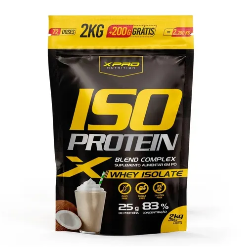 Whey Protein Isolado Iso Blend Complex Zero Açucar Cocada 2.200kg Xpro Nutriton - R$ 126,09