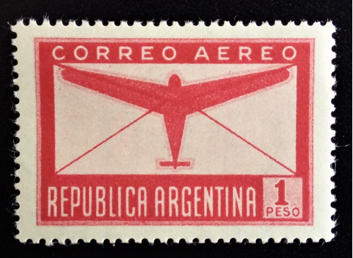 Argentina, Sello Aéreo Gj 847 Huecograb 1p 1940 Mint L14688