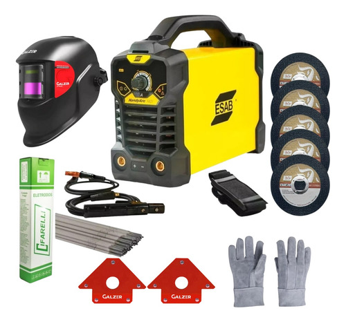 Inversora Solda Handy Arc 142i 220v Esab Com 9 Acessórios