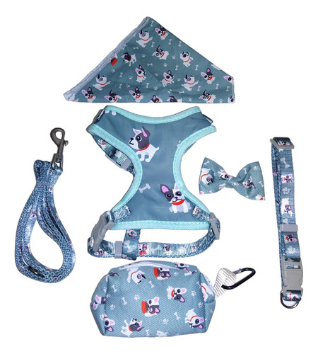 Kit Paseo, Arnes Pretal Perro Pequeño + Correa Collar Y Mas