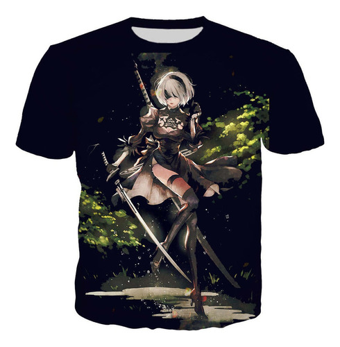 Fashion Game Nier Automata Camiseta Estampada 3d