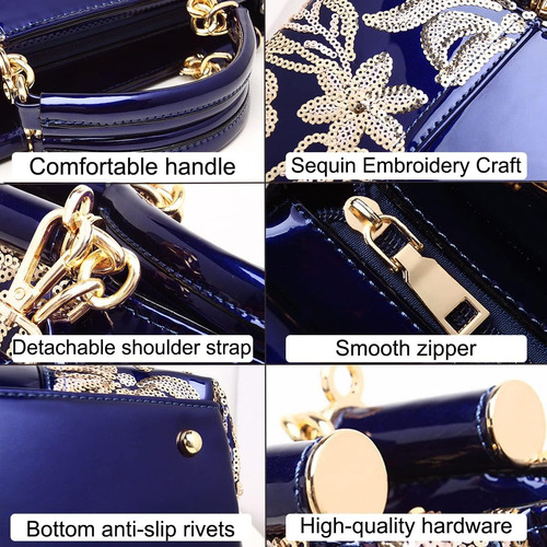 Xingchen Bolsos De Mano De Charol Para Mujer, Bolso De Hombr