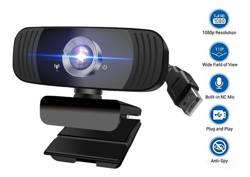Imagen 2 de 10 de Cámara Web Usb Hd De 1080p Con Micrófono Para Computadora