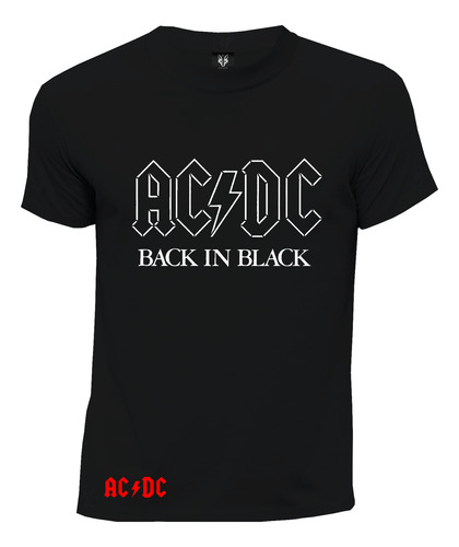Camiseta Rock Ac/dc Back In Black