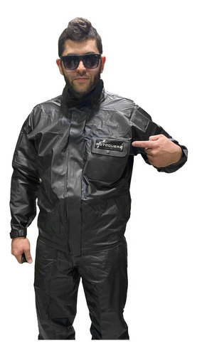 Imagen 2 de 6 de Traje Equipo Lluvia Motoquero Impermeable By Proter Fas Full