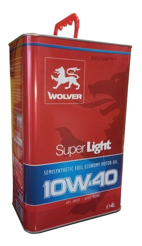 Aceite De Motor Wolver 10w40 Bidón 4 L Para 15.000km