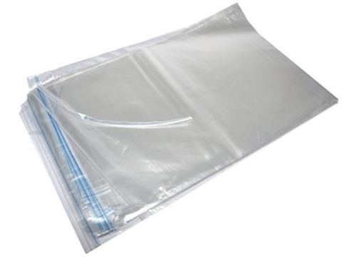 Saco Transparente Bopp Adesivado 10x10 + Aba Embalagem 100un