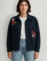 Comprar Campera Liviana Gabardina Media Estacion Bordada