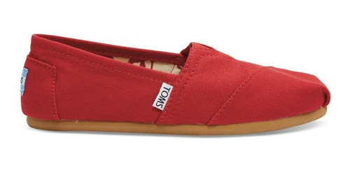 Alpargatas Toms Canvas De Dama Rojo