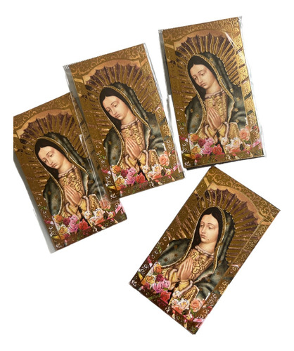 6 Recuerdos Estampa Virgen De Guadalupe Con Iman