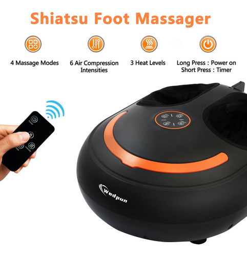Masajeador De Pies Shiatsu Con Calor Y Control Remoto Color