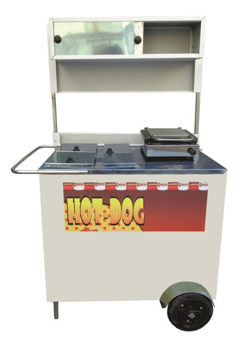 Carrinho Cachorro Quente Hot Dog + Prensa Lanche - Lux 21