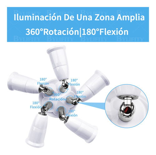 Tf Bylifity Socket Para Foco 5 En 1 Adaptador De Luz E26