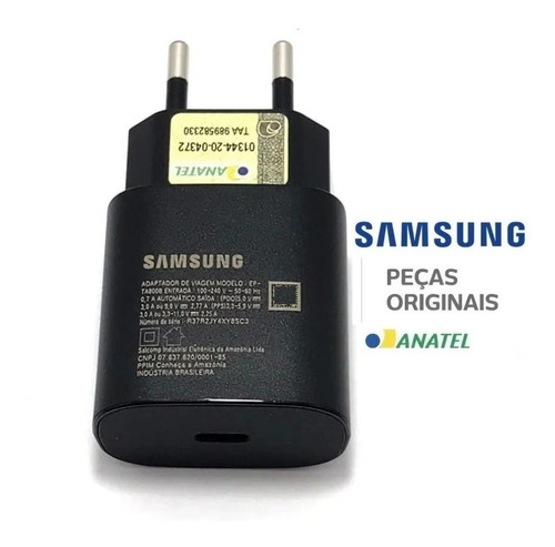 Imagem 1 de 3 de Fonte Original Samsung 25w Turbo S20 S10 S21 Plus Ultra