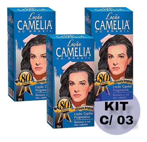 Lançamento Kit C/3 Loção Camelia Do Brasil Feminina 150ml