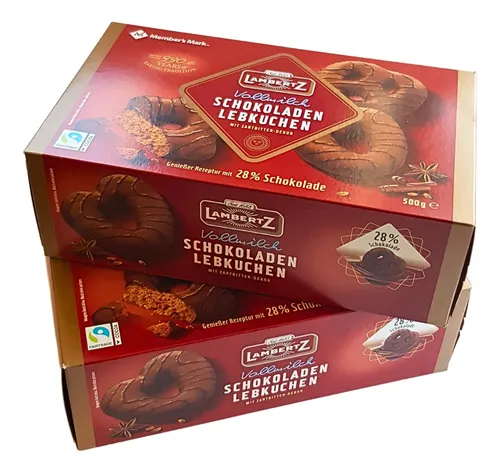 Kit 2 Pão De Mel Coberto Chocolate Ao Leite
