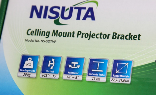 Imagen 4 de 8 de Soporte Proyector Techo Universal 20kg Nisuta Ns-sotvp Htec