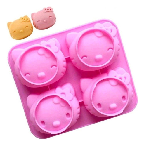 Molde De Silicona 4 Cavidades Hello Kitty