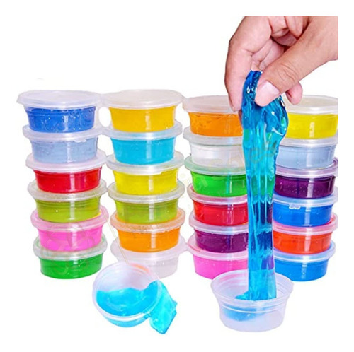 12 Slime Bote Crystal Gel Moco De Gorila Colores Mayoreo