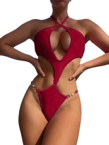 Traje De Baño De Playa Sexy De Una Sola Pieza Para Mujer