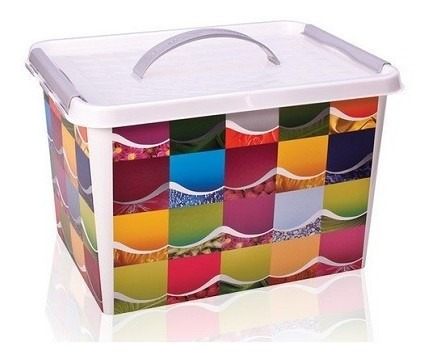 Caixa Com Alça Decorada 22 Litros Monte Líbano Cd1560