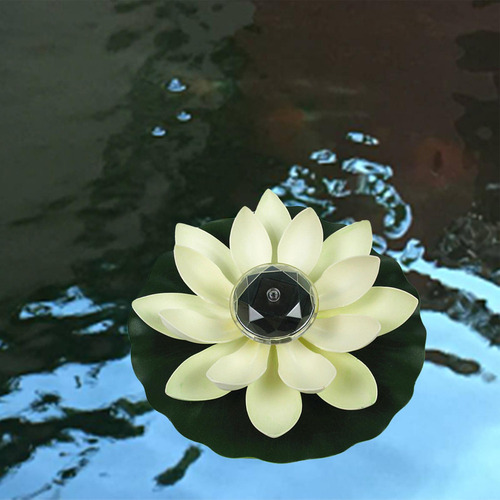 Lámpara Led Flotante De Loto, Luz Solar Led Flotante De