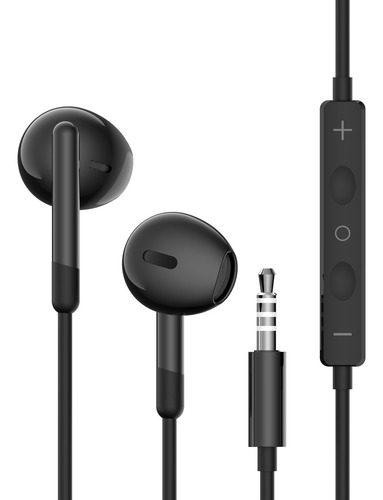 Fones De Ouvido Com Microfone E Fio Ezra Cor Preto Branco