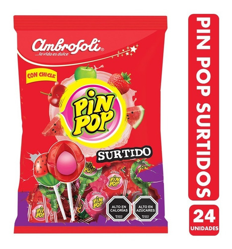 Caramelo Pin Pop Surtidos Bolsa Con 24 Coyacks