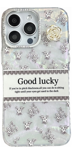 Funda Premium Perla Flor Good Lucky Para iPhone 12 12 Pro