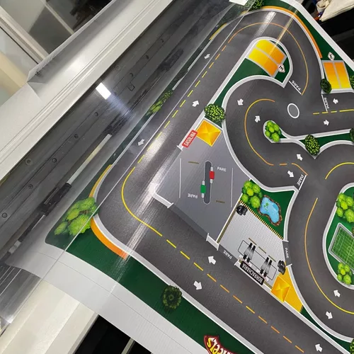 Pista De Carrinho Hotwheels Cidade p/ Chão Em Lona Gigante em