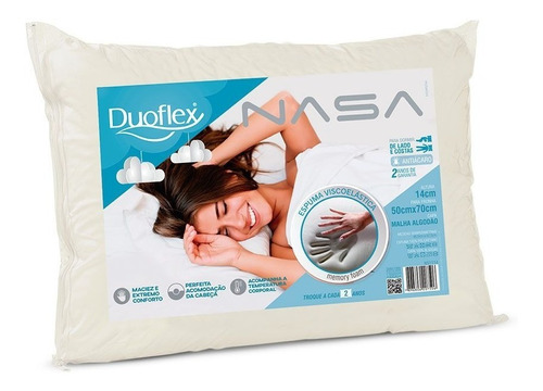 Almohada Nasa Duoflex Funda 100% Algodón Cosmo´s Hogar