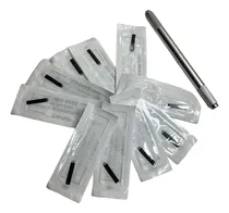 Comprar Kit Tebori + 10 Agujas Filos Negro Para Microblanding Cejas