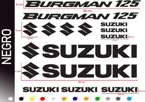 Stickers Suzuki Burgman Set Vinilos Adhesivos