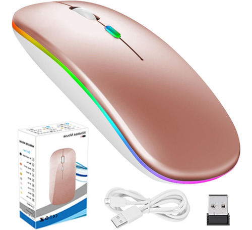 Mouse Inalámbrico, 2.4g Y Bluetooth Modo Dual Mouse 