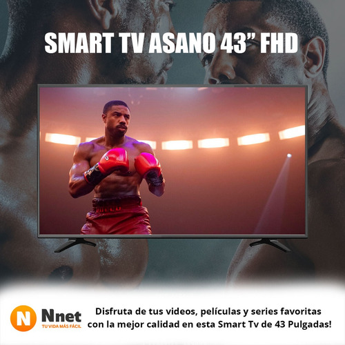 Imagen 7 de 8 de Smart Tv Asano 43 Pulgadas Full Hd Isdb-t Android Wifi Nnet