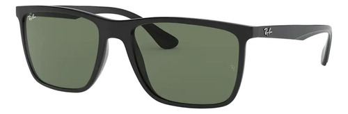 Óculos de sol Ray-Ban RB4288L Standard armação de náilon cor shiny black, lente green clássica, haste shiny black de náilon
