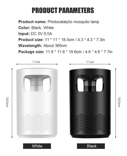Usb Elétrico Led Mosquito Assassino Lâmpada Inteligente Op